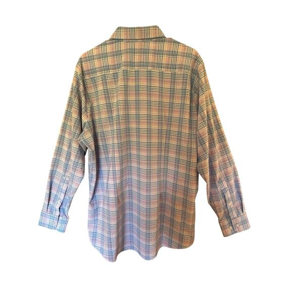 MIzzen+Main Men’s Standard Button Down Blue Pink Plaid Shirt Made In USA Size XL - Picture 7 of 14